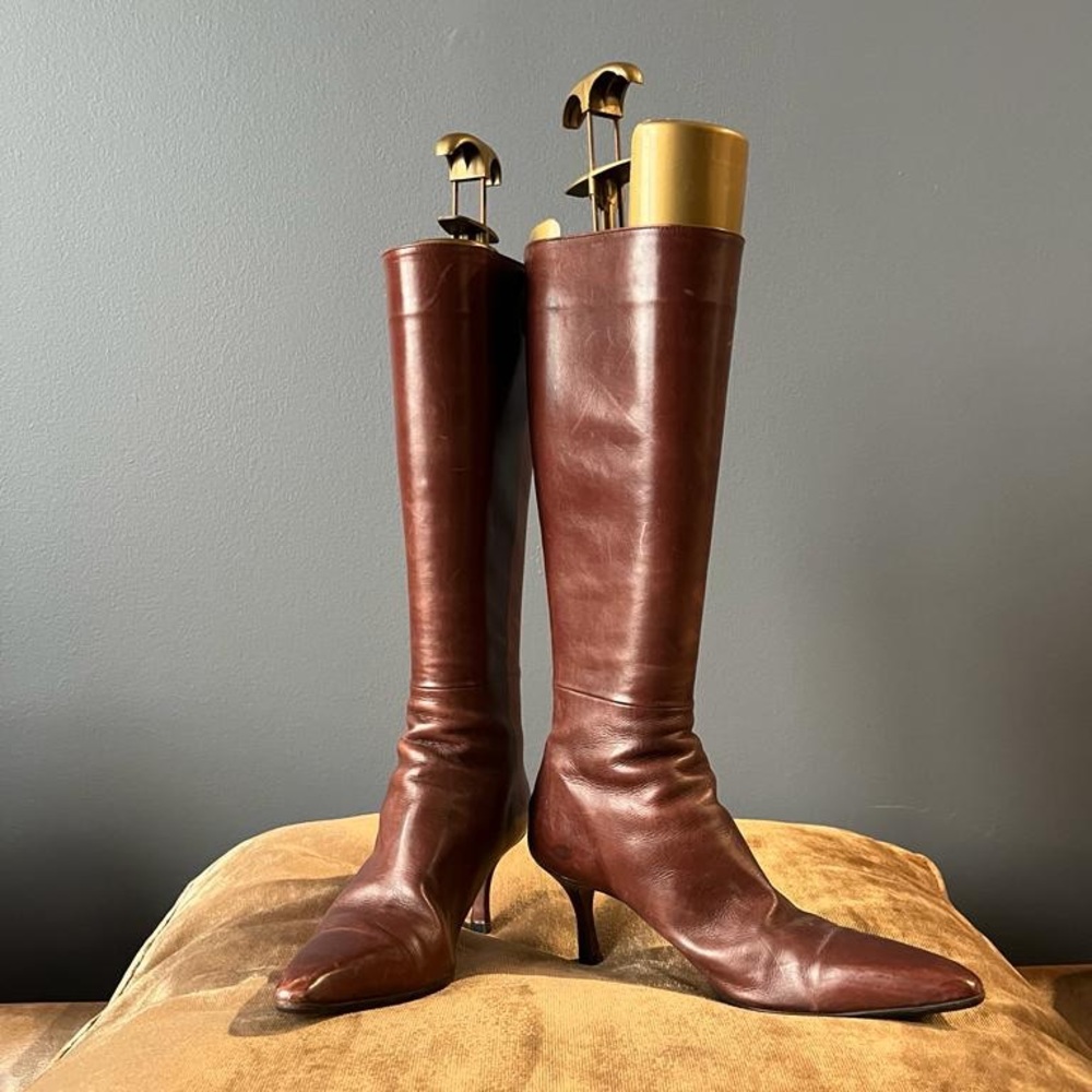 Vero Cuoio Brown leather thigh high boots